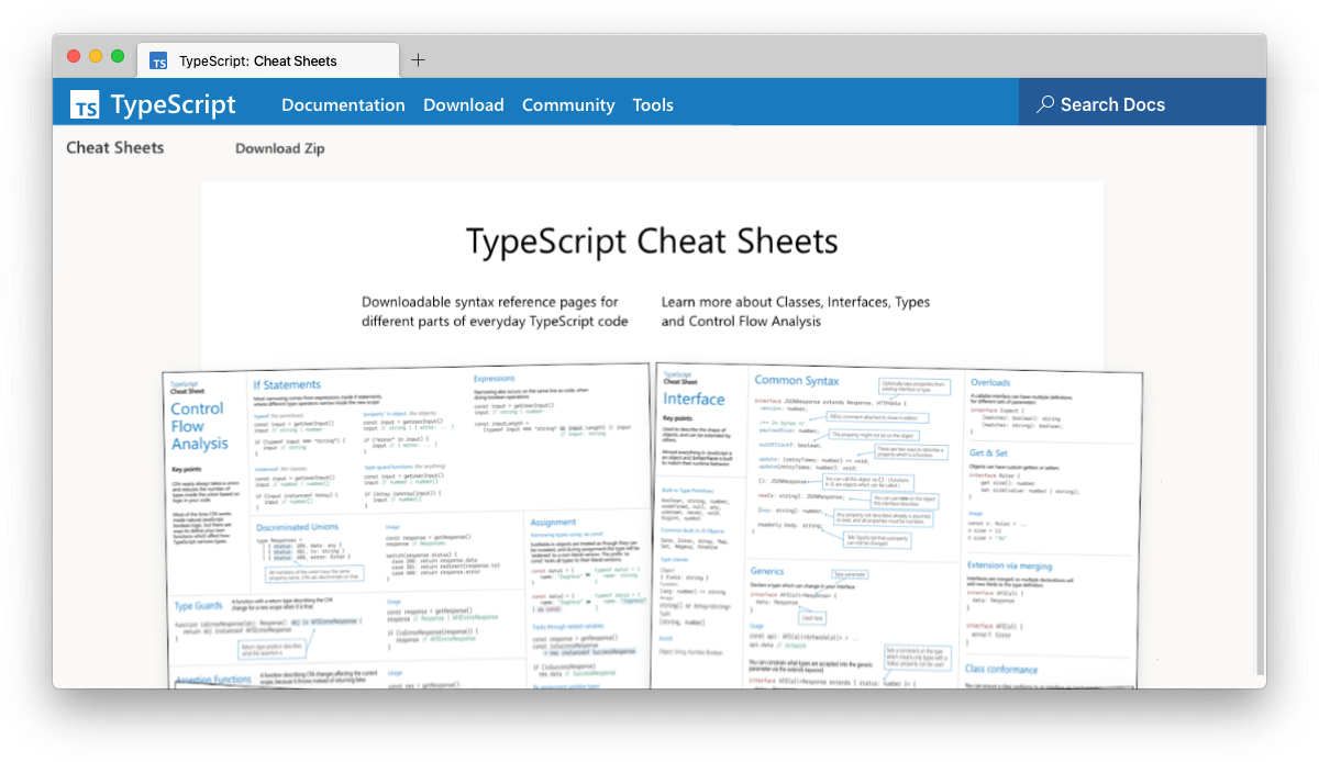 TypeScript: Cheat Sheets